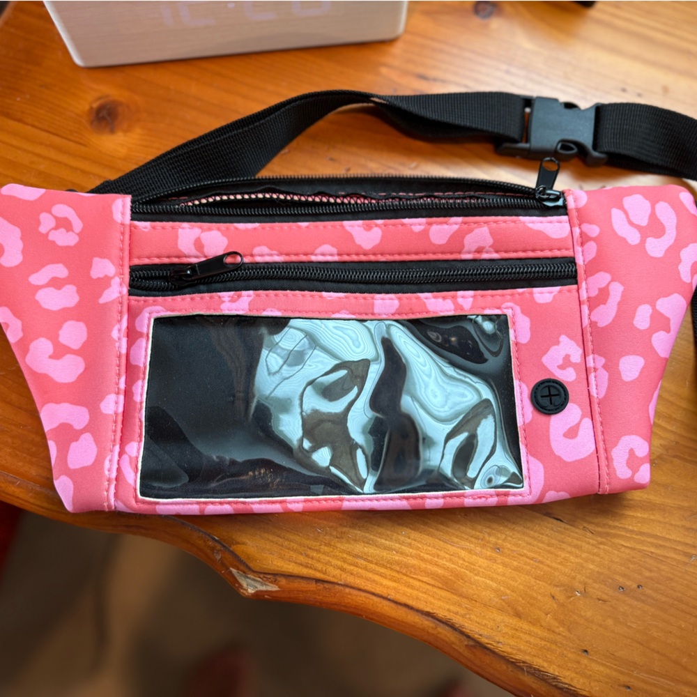 Pink Leopard Print Waist Bag